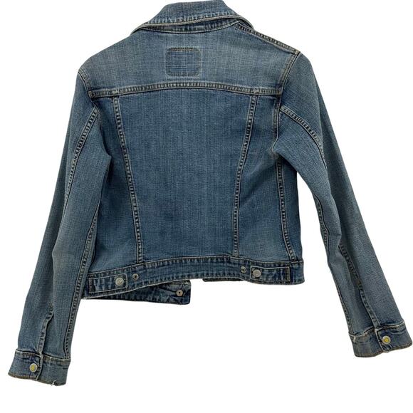 Levi Strauss & Co. Denim Jacket Womens Small Medium Blue Stretch Y2K Classiccore - Picture 2 of 8
